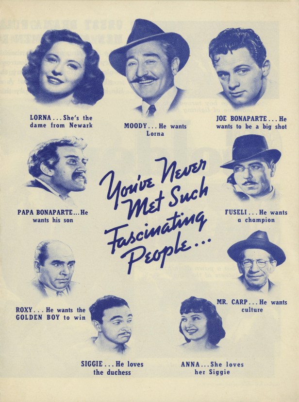 An advertisement for Golden Boy explains the tangled web of characters. (Image: Doctor Macro)