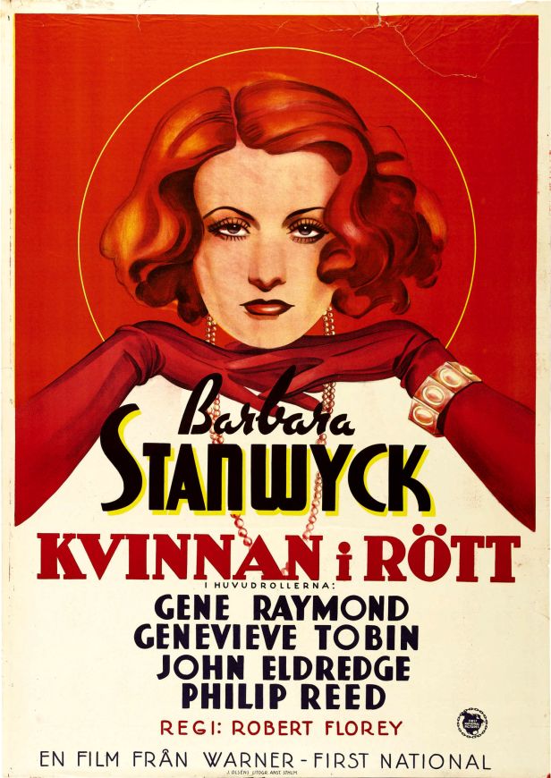 Swedish poster for The Woman in Red
