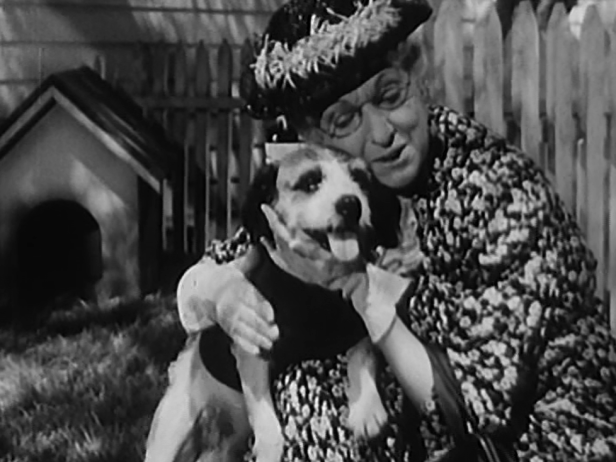 Beulah Bondi as Mrs. Annie Reed, the oldest audience member at "Breakfast in Hollywood" (WITH A REALLY CUTE PUPPY)