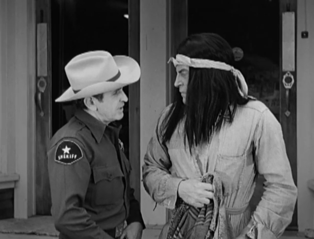 The sheriff and "Indian Joe" have a bit of a showdown. (Screen capture by Lindsey for TMP)