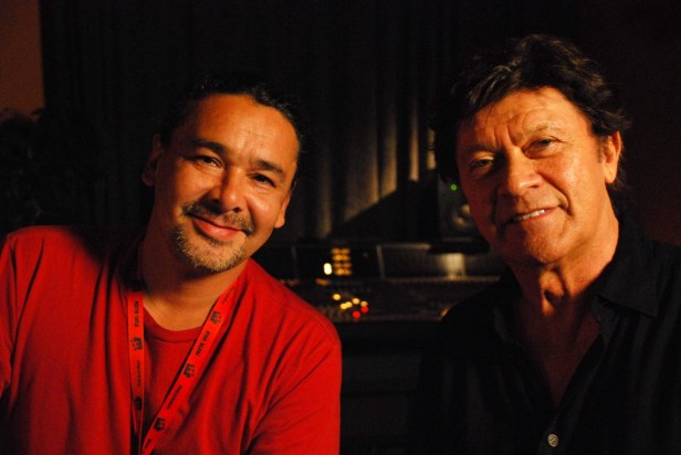 Director Neil Diamond with singer/songwriter Robbie Robertson, who has worked on films like Shutter Island and Raging Bull. (Image: imamuseum.org)