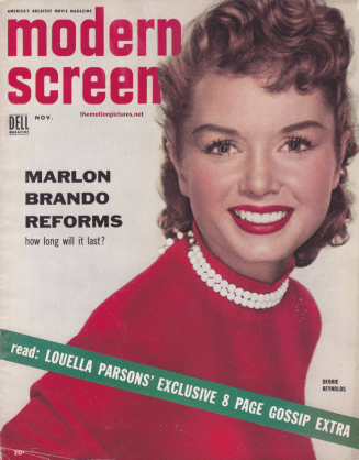 Debbie's Modern Screen cover, Nov. 1954 (Scanned by Lindsey for TMP - Don't steal me!)