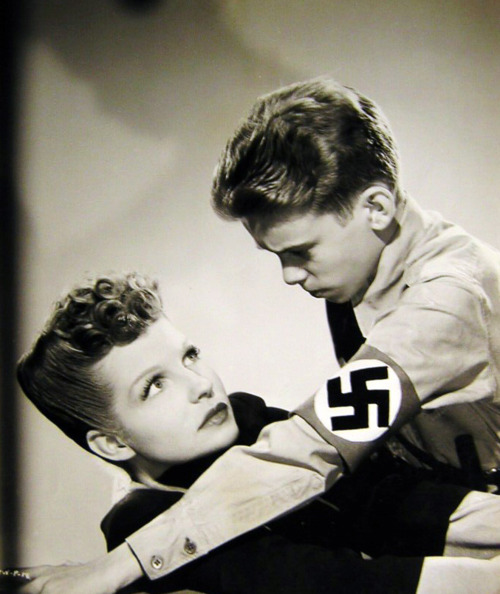 Skip pictured with Betty Field for Tomorrow, The World (Image: Valentino Vamp)