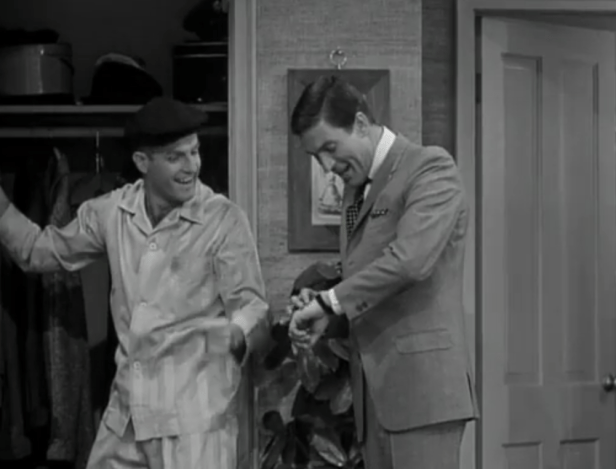 When he sleepwalks, Rob's brother becomes much more outgoing. (Screen capture by Lindsey for TMP)