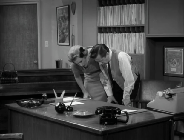 Buddy and Sally go snooping in Rob's desk. (Screen capture by Lindsey for TMP)