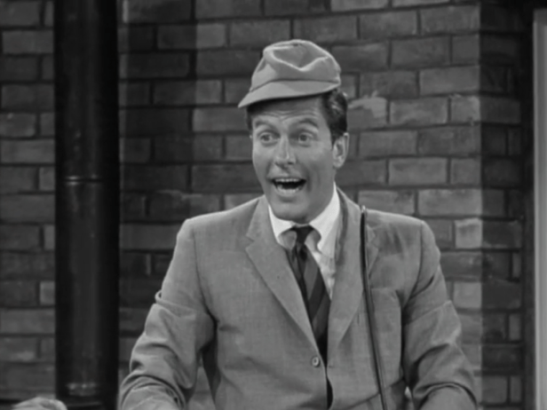 Richie buys himself and 89-cent hat for his dad's birthday. (Screen capture by Lindsey for TMP)