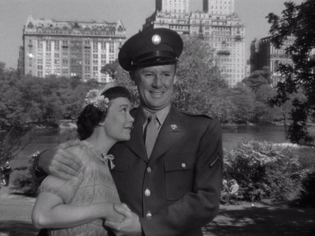 Ruth and Art's relationship grows as they continue to spend time together. Here, they pose for a photo while on a date in the park. (Screen capture by Lindsey for TMP)