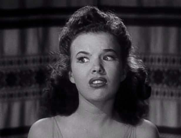 Based on this expression it seems Gale Storm feels the same way about Tad and the gang as I do. (Screen capture by Lindsey for TMP)