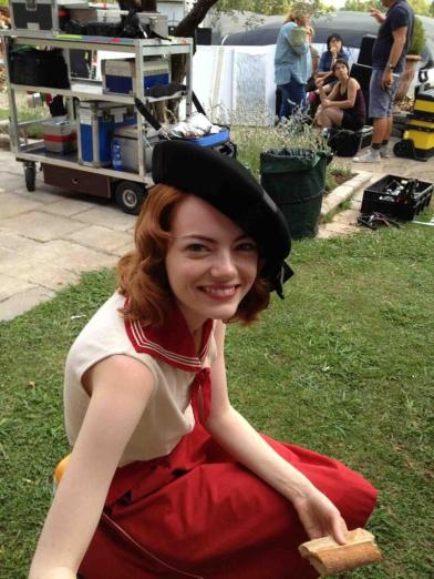 Emma Stone in costume for Woody Allen's Magic in the Moonlight (Image via Film Affinity)