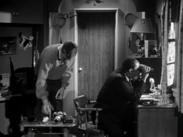 Rob checks out the investigator's spy gear. (Screen capture by Lindsey for TMP)