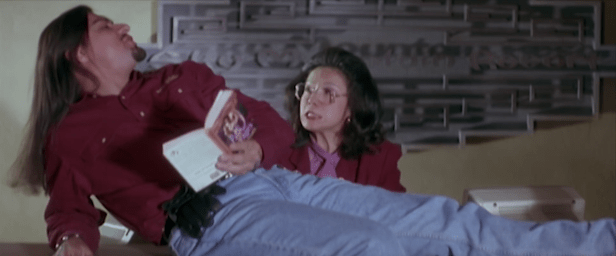 "Patience! It's reading time." Jonathan Joss is hilarious in the role of ___. (Screen capture by Lindsey for TMP)