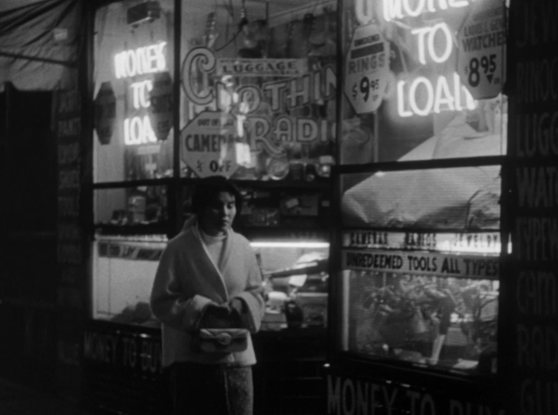 Yvonne walks the streets of Bunker Hill to a friend's house. (Screen capture by Lindsey for TMP)